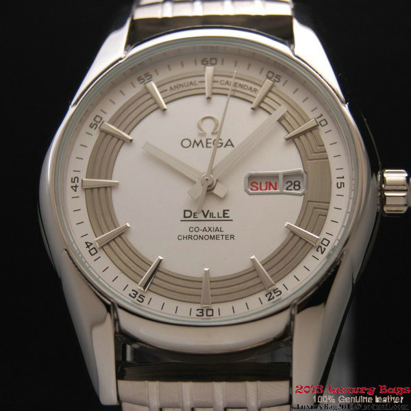 OMEGA DE VILLE HOUR VISION ANNUAL CALENDAR Steel on Steel Strap OM77114