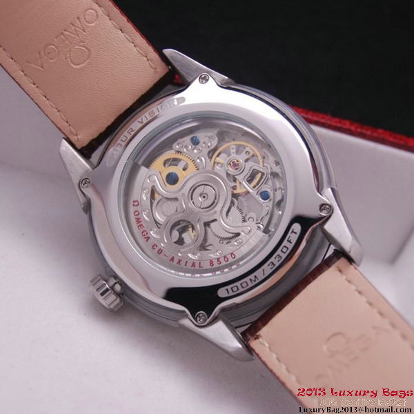 OMEGA DE VILLE Tourbillon Watches Steel on Brown Leather Strap Om7005