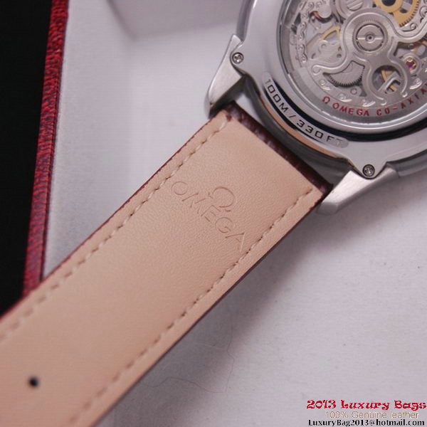 OMEGA DE VILLE Tourbillon Watches Steel on Brown Leather Strap Om7007