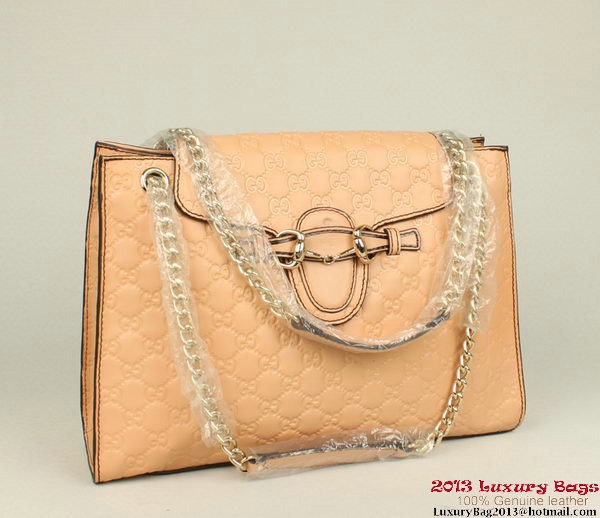 Gucci Emily Guccissima Leather Chain Shoulder Bag 295403 Pink