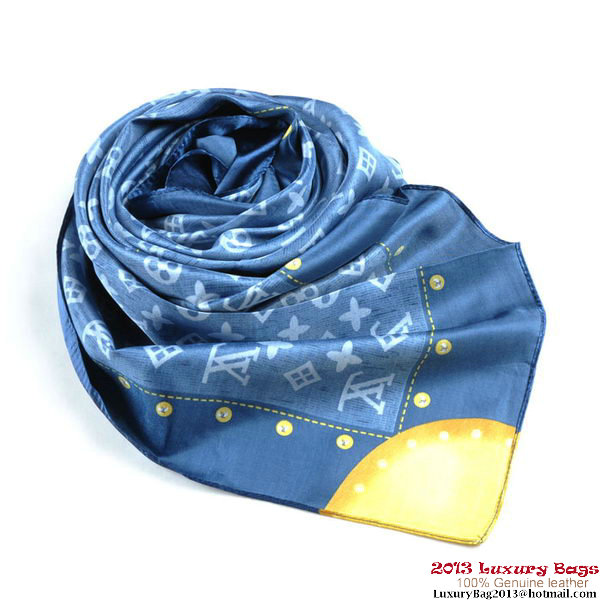 Louis Vuitton Scarves Silk WJLV085-4 Blue