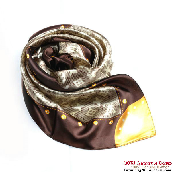 Louis Vuitton Scarves Silk WJLV085-5 Brown