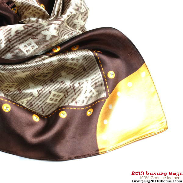 Louis Vuitton Scarves Silk WJLV085-5 Brown