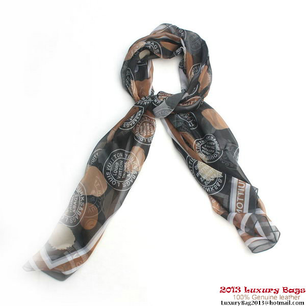 Louis Vuitton Scarves Silk LV090-2 Black