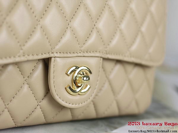 Chanel 2.55 Classic Flap Bag Apricot Sheepskin Leather Gold