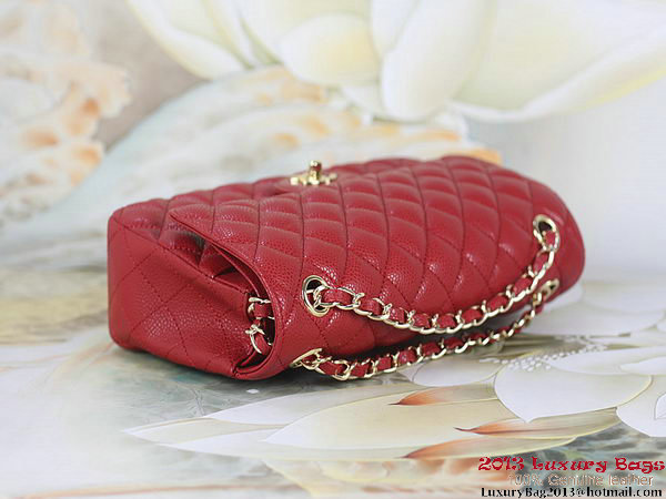 Chanel 2.55 Series Flap Bag Red Original Cannage Patterns Leather A1112 Gold