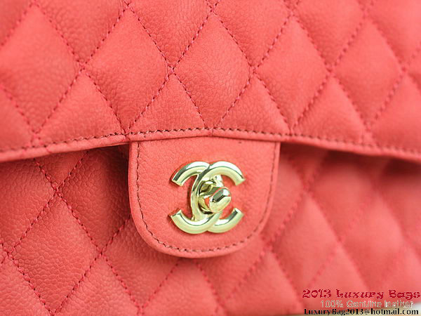 Chanel 2.55 Series Flap Bag Red Original Nubuck Leather A1112 Gold