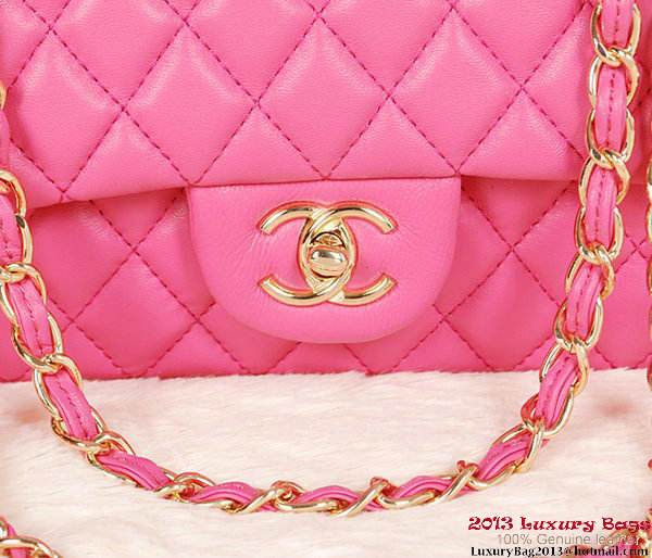 Chanel 2.55 Series Bag Rose Sheepskin Leather 1112 Gold