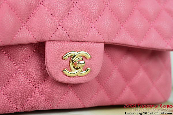 Chanel 2.55 Series A01112 Pink Original Leather Classic Flap Bag Gold
