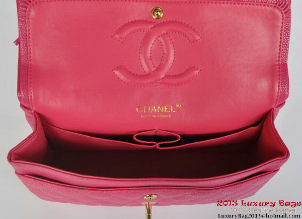 Chanel 2.55 Series Classic Flap Bag 1112 Rose Cannage Pattern Gold