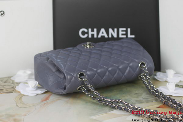 Chanel 2.55 Series A1112 Purple Original Leather Classic Flap Bag Silver