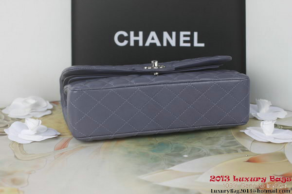 Chanel 2.55 Series A1112 Purple Original Leather Classic Flap Bag Silver