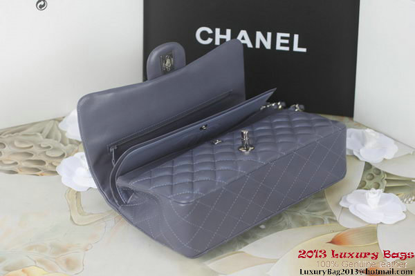 Chanel 2.55 Series A1112 Purple Original Leather Classic Flap Bag Silver