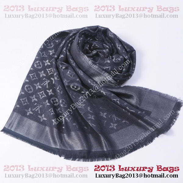 Louis Vuitton Scarves Cotton WJLV092 Black&Silver