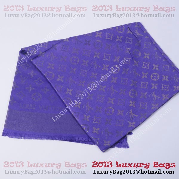 Louis Vuitton Scarves Cotton WJLV092 Dark Blue&Gold