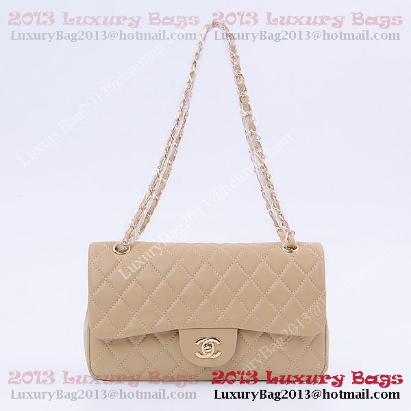 Chanel 2.55 Series Classic Flap Bag 1112 Apricot Sheepskin Gold