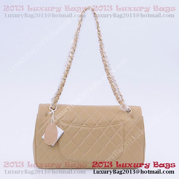 Chanel 2.55 Series Classic Flap Bag 1112 Apricot Sheepskin Gold