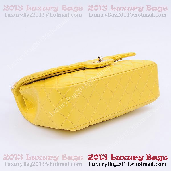 Chanel 2.55 Series Classic Flap Bag 1112 Lemon Sheepskin Gold