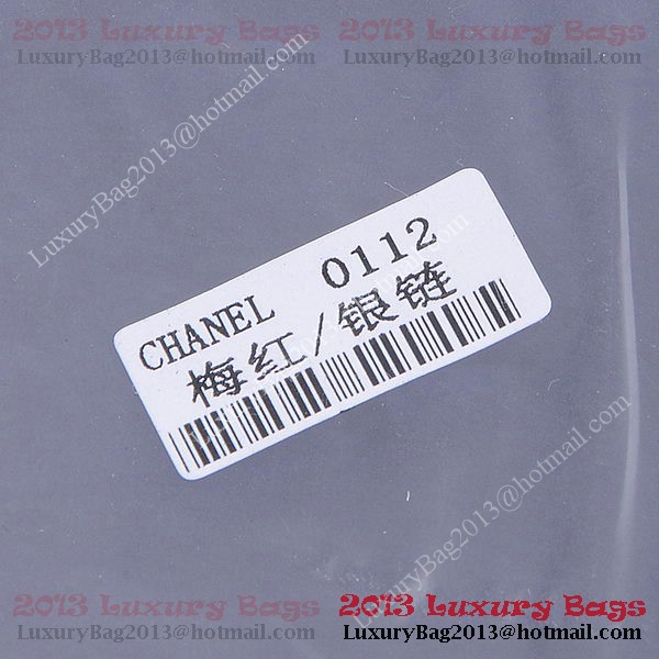 Chanel 2.55 Series Classic Flap Bag 1112 Peach Sheepskin Silver