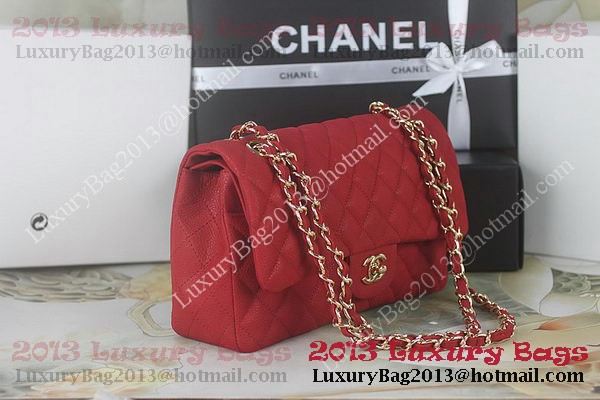 Chanel 2.55 Series Classic Flap Bag 1112 Red Original Cannage Patterns Gold