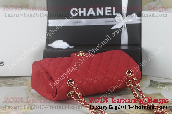 Chanel 2.55 Series Classic Flap Bag 1112 Red Original Cannage Patterns Gold