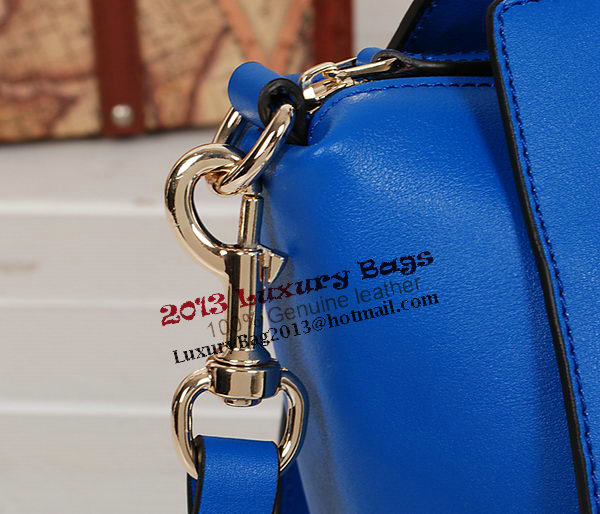 Gucci Glace Calf Leather Tote Bag 331868 Blue