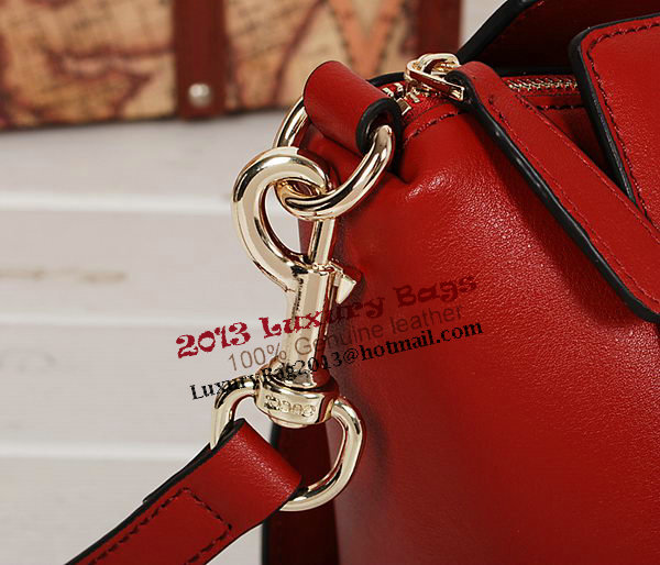 Gucci Glace Calf Leather Tote Bag 331868 Red