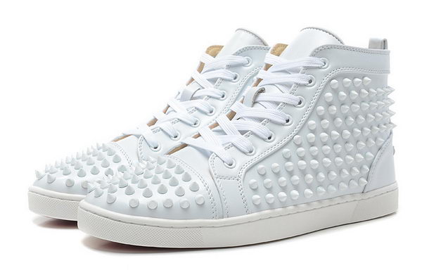 Christian Louboutin Louis Spikes Mens Flap CL736 White