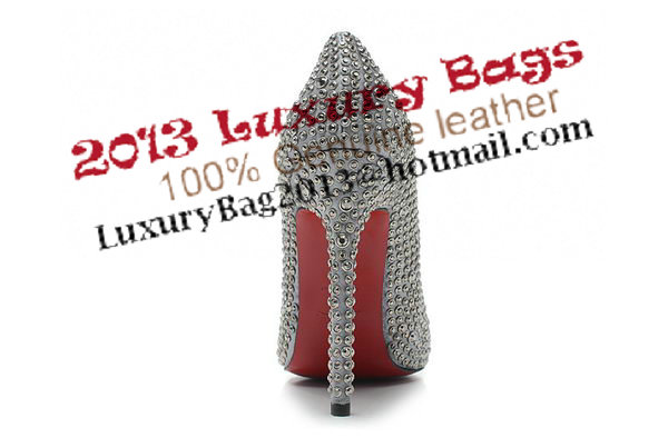 Christian Louboutin PIGALLE SPIKES 120mm Pump CL1349 Gray
