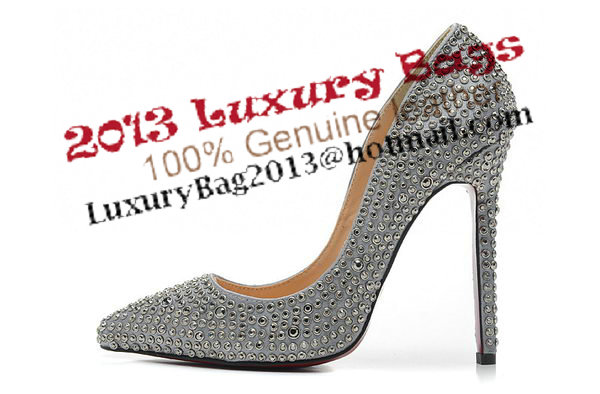 Christian Louboutin PIGALLE SPIKES 120mm Pump CL1349 Gray