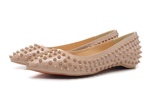 Christian Louboutin PIGALLE SPIKES Flat CL1329 Apricot