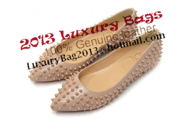 Christian Louboutin PIGALLE SPIKES Flat CL1329 Apricot