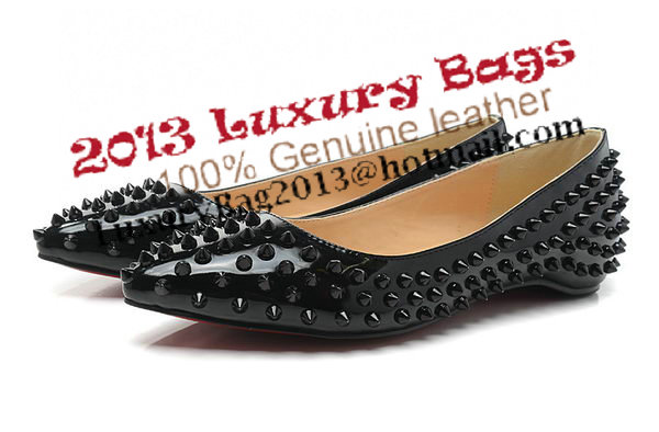 Christian Louboutin PIGALLE SPIKES Flat CL1329 Black