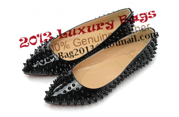 Christian Louboutin PIGALLE SPIKES Flat CL1329 Black