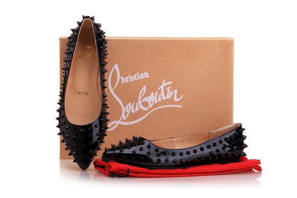 Christian Louboutin Patent Leather Flats CL10301 Black