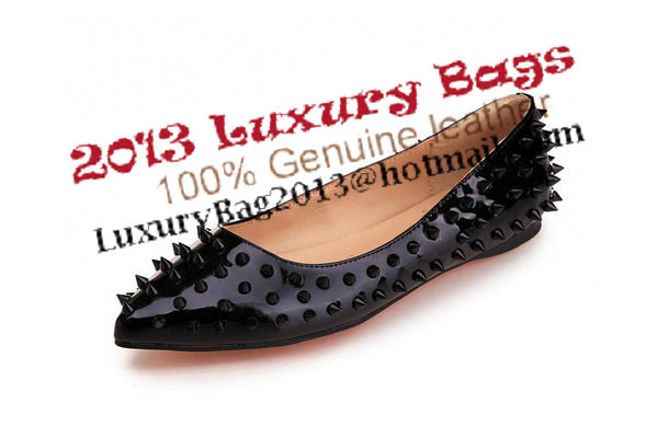 Christian Louboutin Patent Leather Flats CL10301 Black