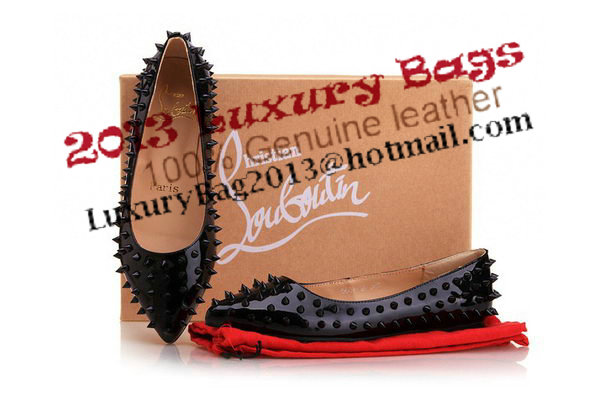 Christian Louboutin Patent Leather Flats CL10301 Black