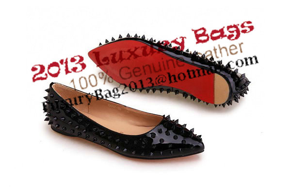 Christian Louboutin Patent Leather Flats CL10301 Black