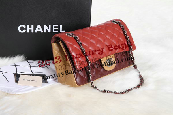 Chanel 2.55 Series Original Leather Classic Flap Bag A01112 Orange&Claret