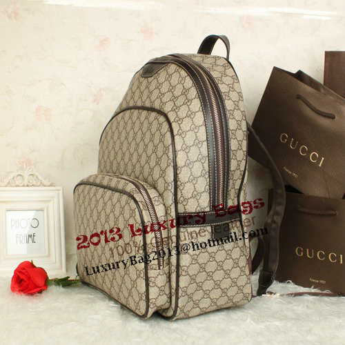 Gucci Supreme Canvas Backpack 322069 Brown