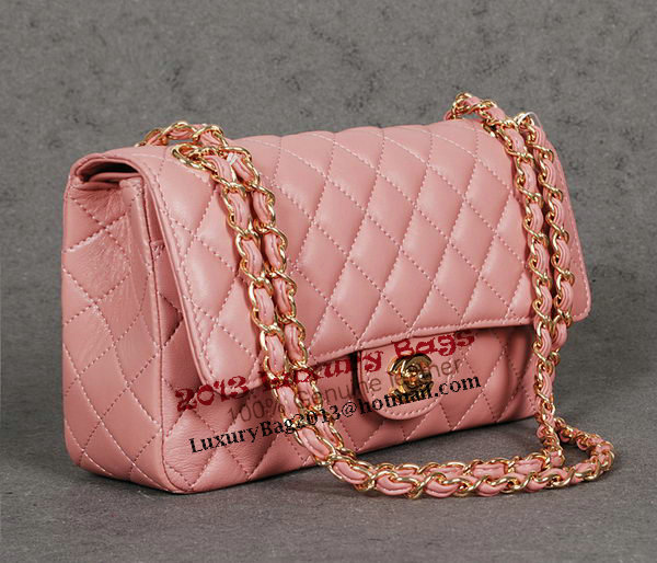 Chanel 2.55 Series Classic Flap Bag 1112 Pink Sheep Leather Gold