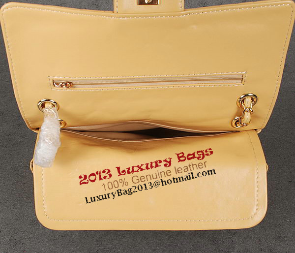 Chanel 2.55 Series Classic Flap Bag Apricot Sheepskin 1112 Multicolour