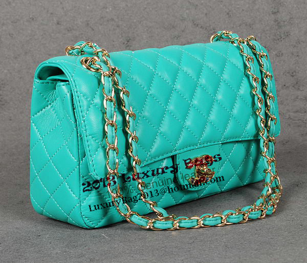 Chanel 2.55 Series Classic Flap Bag Light Blue Sheepskin 1112 Multicolour