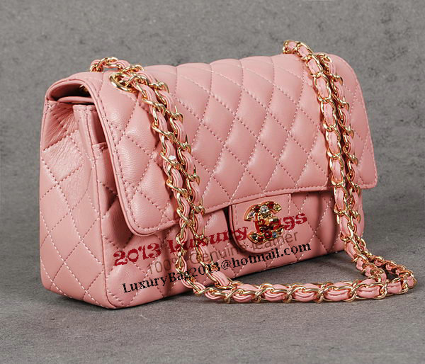 Chanel 2.55 Series Classic Flap Bag Pink Sheepskin 1112 Multicolour