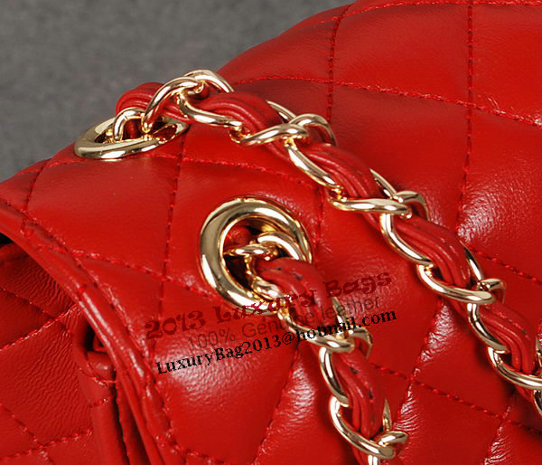 Chanel 2.55 Series Classic Flap Bag Red Sheepskin 1112 Multicolour