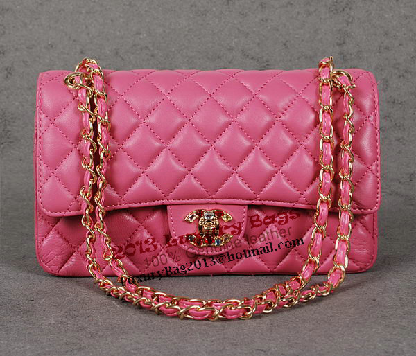 Chanel 2.55 Series Classic Flap Bag Rose Sheepskin 1112 Multicolour