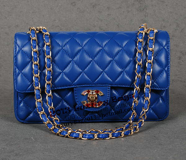 Chanel 2.55 Series Classic Flap Bag RoyalBlue Sheepskin 1112 Multicolour