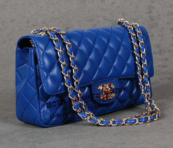 Chanel 2.55 Series Classic Flap Bag RoyalBlue Sheepskin 1112 Multicolour