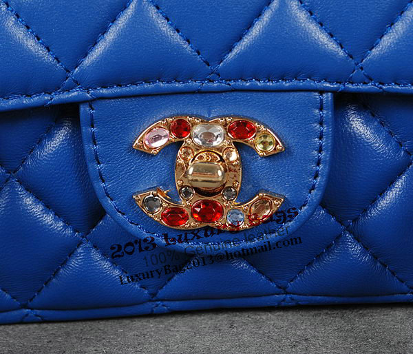 Chanel 2.55 Series Classic Flap Bag RoyalBlue Sheepskin 1112 Multicolour