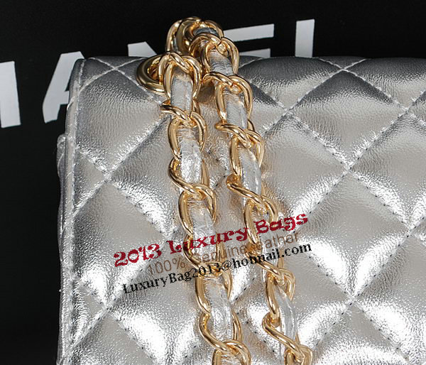 Chanel 2.55 Series Classic Flap Bag Silver Sheepskin 1112 Multicolour